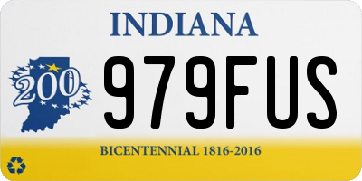 IN license plate 979FUS