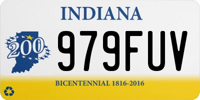 IN license plate 979FUV