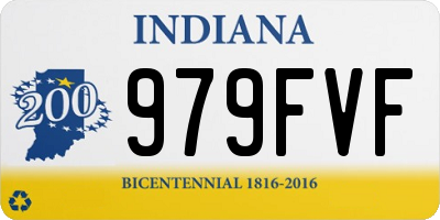 IN license plate 979FVF