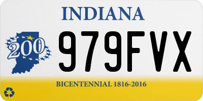 IN license plate 979FVX