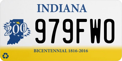 IN license plate 979FWO