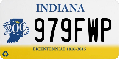 IN license plate 979FWP