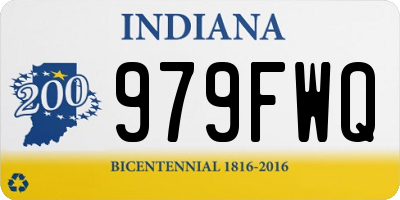 IN license plate 979FWQ