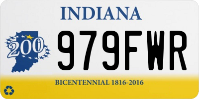 IN license plate 979FWR