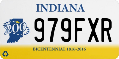 IN license plate 979FXR