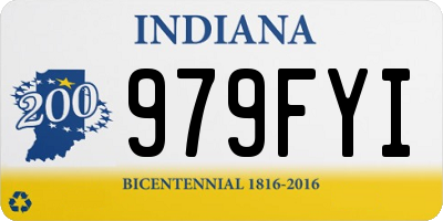 IN license plate 979FYI