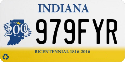 IN license plate 979FYR