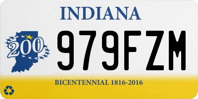 IN license plate 979FZM