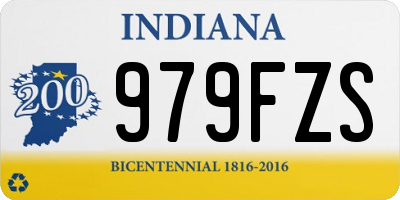 IN license plate 979FZS
