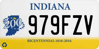 IN license plate 979FZV