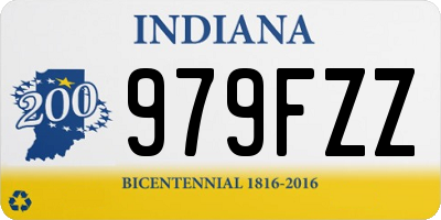 IN license plate 979FZZ