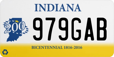 IN license plate 979GAB