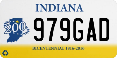 IN license plate 979GAD