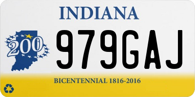 IN license plate 979GAJ