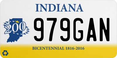 IN license plate 979GAN