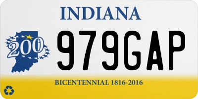 IN license plate 979GAP