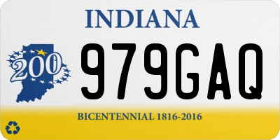 IN license plate 979GAQ