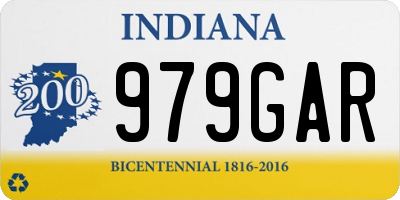 IN license plate 979GAR