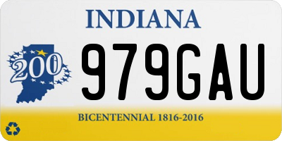 IN license plate 979GAU