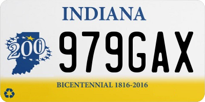 IN license plate 979GAX