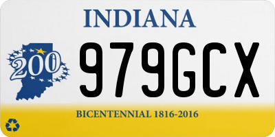 IN license plate 979GCX