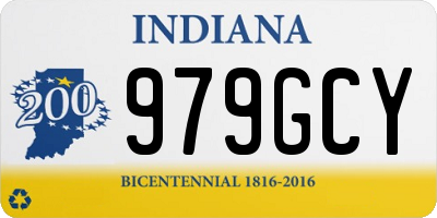 IN license plate 979GCY