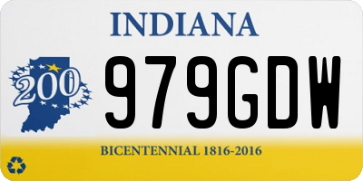 IN license plate 979GDW