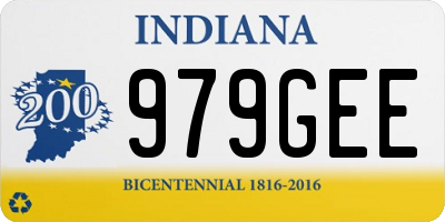 IN license plate 979GEE