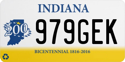 IN license plate 979GEK