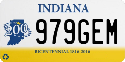 IN license plate 979GEM