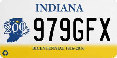 IN license plate 979GFX
