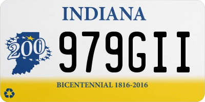 IN license plate 979GII