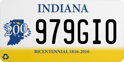 IN license plate 979GIO