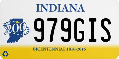 IN license plate 979GIS
