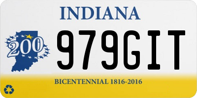 IN license plate 979GIT