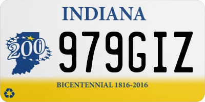 IN license plate 979GIZ