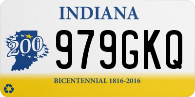 IN license plate 979GKQ
