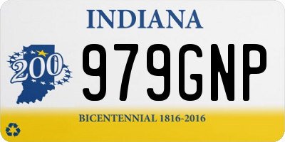 IN license plate 979GNP