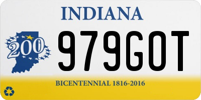 IN license plate 979GOT