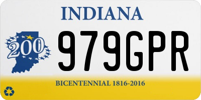 IN license plate 979GPR