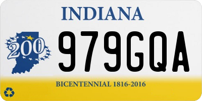 IN license plate 979GQA