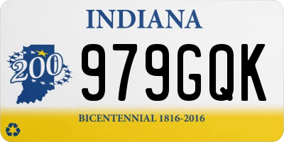 IN license plate 979GQK