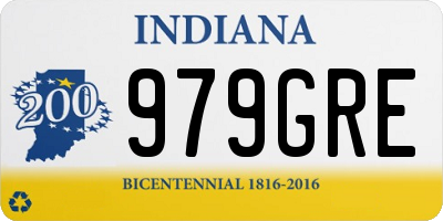IN license plate 979GRE