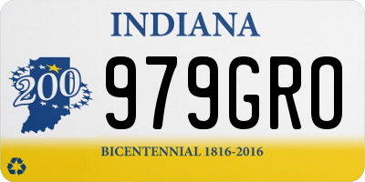IN license plate 979GRO