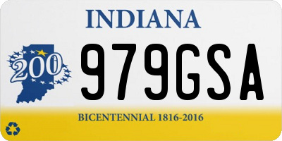 IN license plate 979GSA