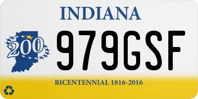 IN license plate 979GSF