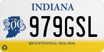 IN license plate 979GSL