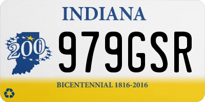 IN license plate 979GSR