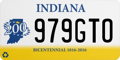 IN license plate 979GTO