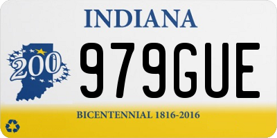 IN license plate 979GUE
